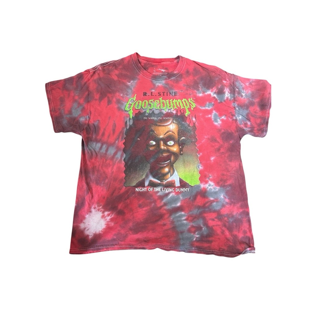 Vintage Goosebumps Night Of The Living Dummy T-Shirt Adult Large RLStine Tiedye